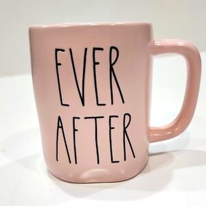 Pink Ceramic Mug - Ever After Rae Dunn 20 Ounces Wine, Whiskey, Coffee Mug Cup